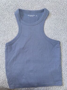 Abercrombie & Fitch Navy Ribbed Tank Top